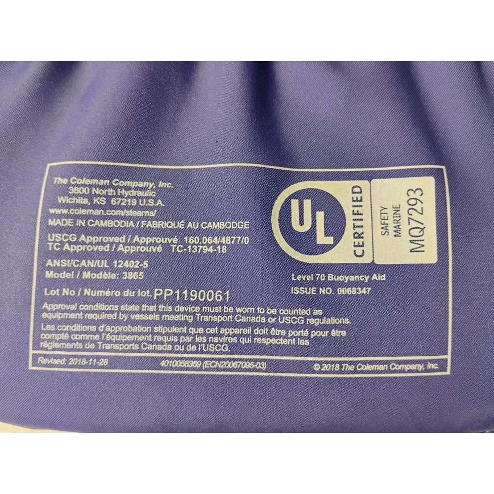 Stearns Puddle‎ Jumper Life Jacket Girls Mermaid Child 33-55lbs UPF 50